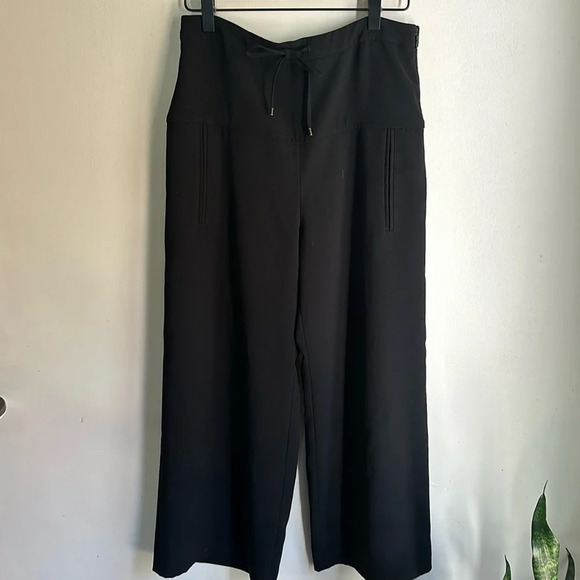 T Alexander Wang black drawstring wide leg trouser. Sz 4 - Picture 4 of 9